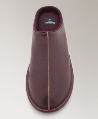 Women's Seam Detail Leather Clog Shoes