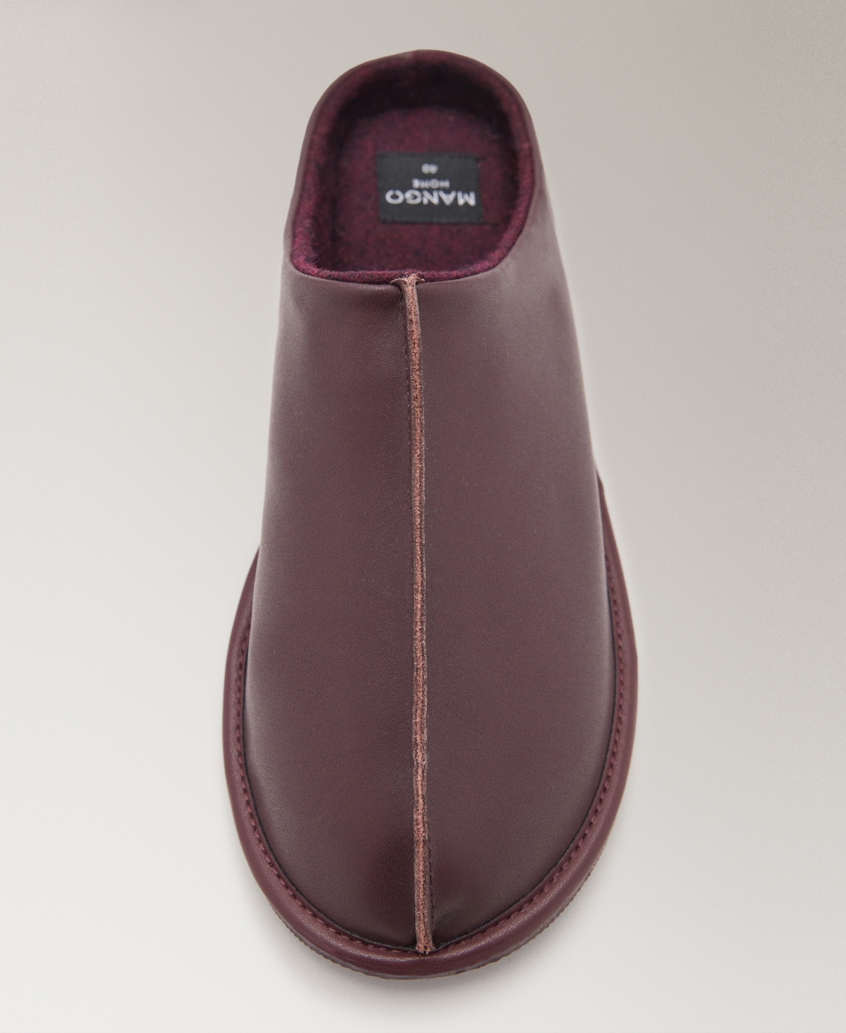 Mango Women's Seam Detail Leather Clog Shoes