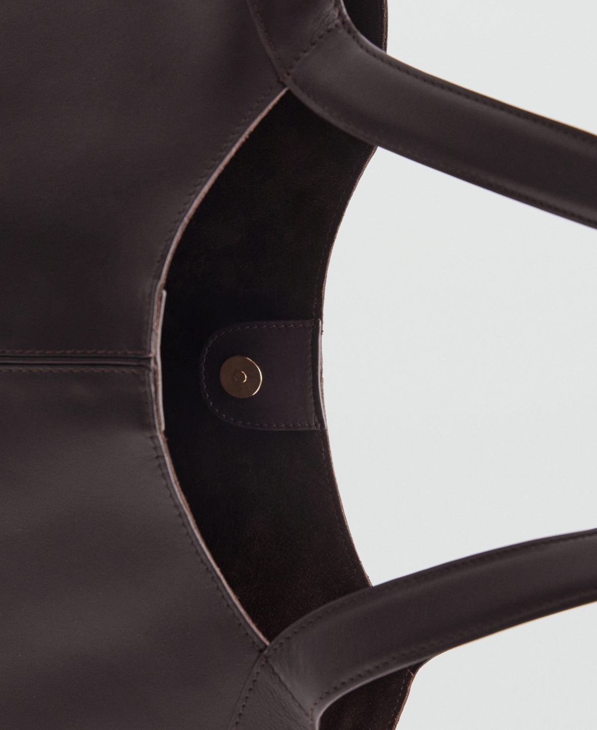 Mango Women's Large Leather Shoulder Bag