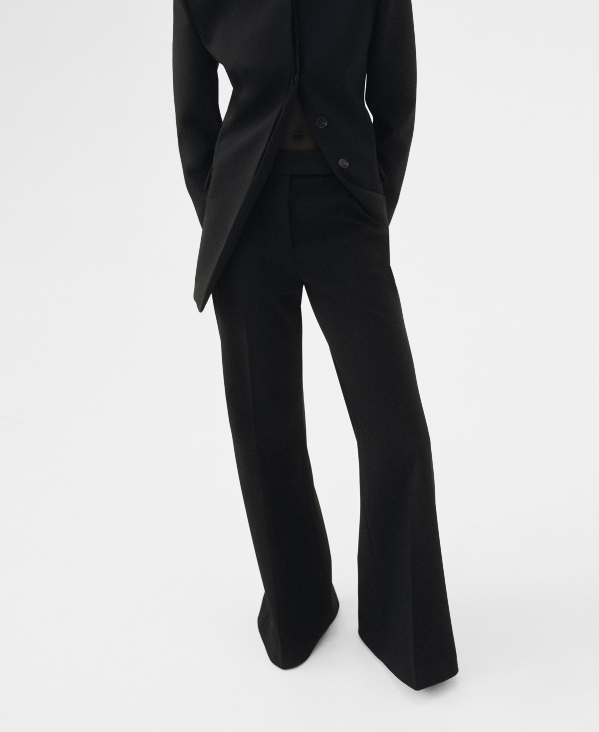 Mango Women's Flared Suit Pants In Black