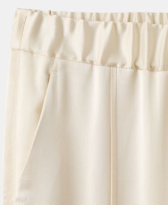 Women's Side Slit Satin Pants