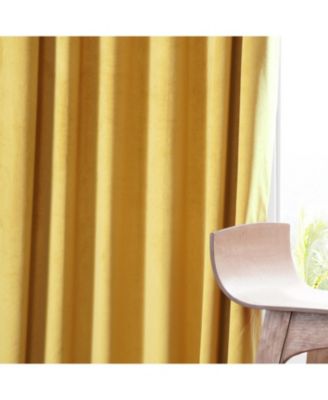 Sophomore Gold Signature Plush Velvet Hotel Blackout Curtain