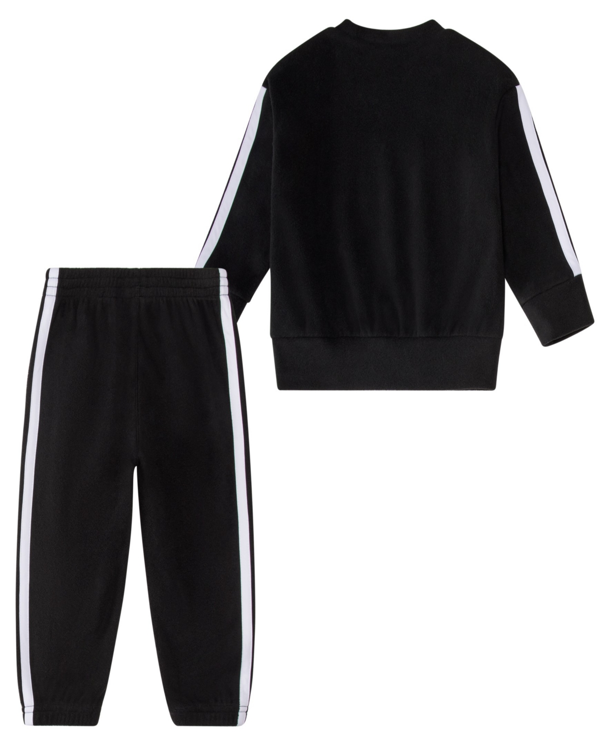 Adidas Originals Baby Boys 2-piece Winterized Pull-on Sweatshirt And Joggers Set In Black