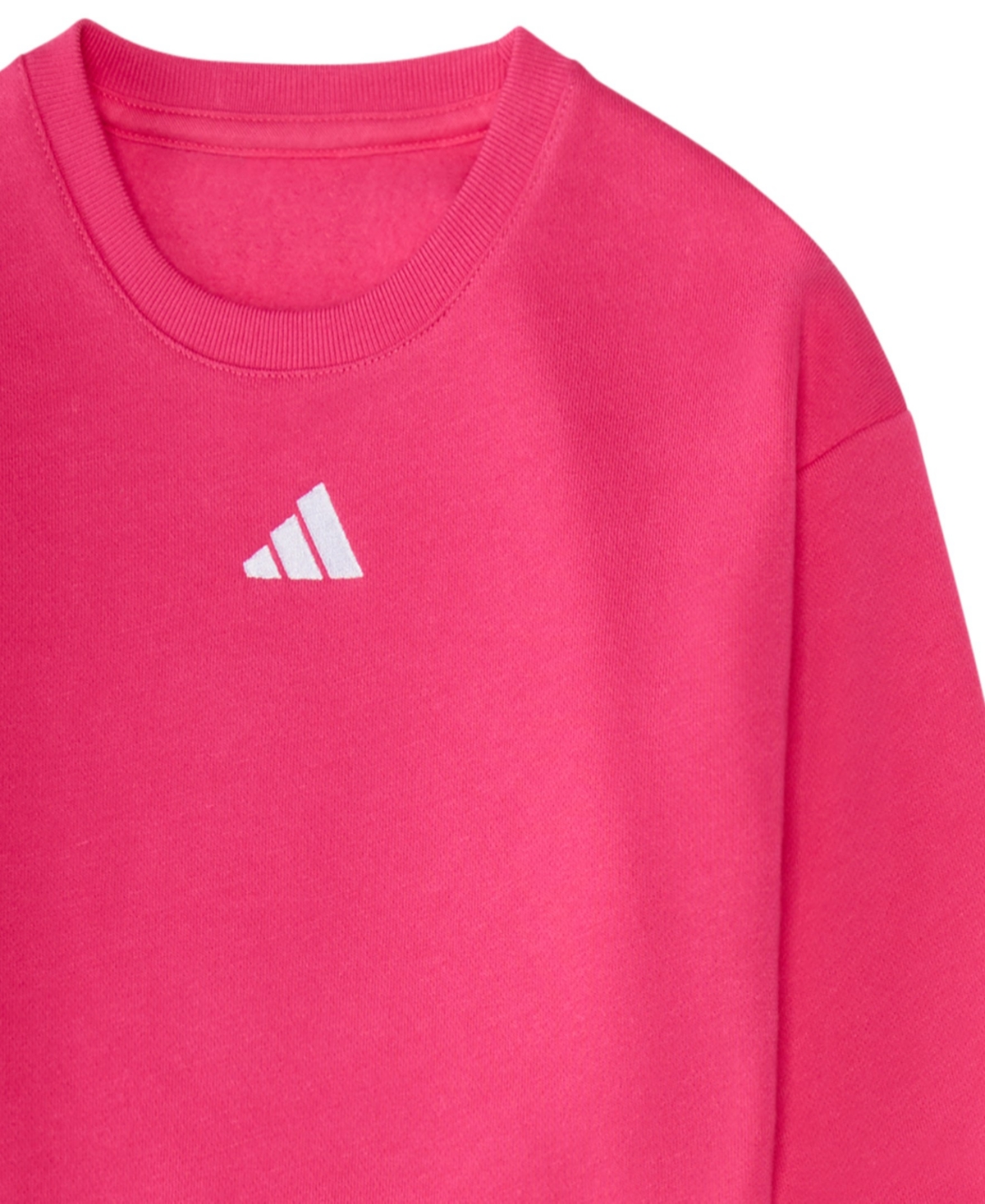 adidas Baby Girls 2-Piece Long-Sleeve Crewneck Sweatshirt and Joggers Set