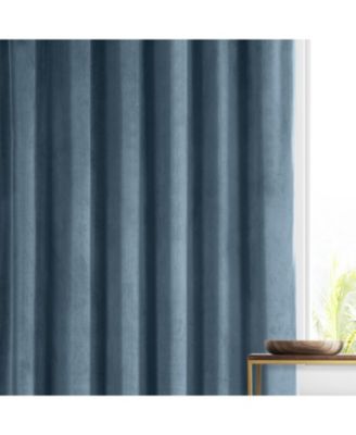 Oxford Blue Signature Plush Velvet Hotel Blackout Curtain
