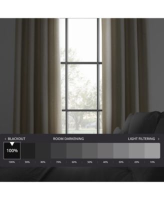 Light Beige Grommet Performance Linen Hotel Blackout Curtain