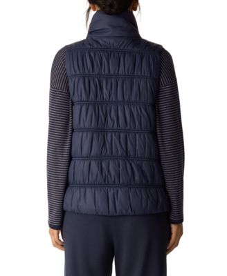 Women's High-Collar Ruched Vest