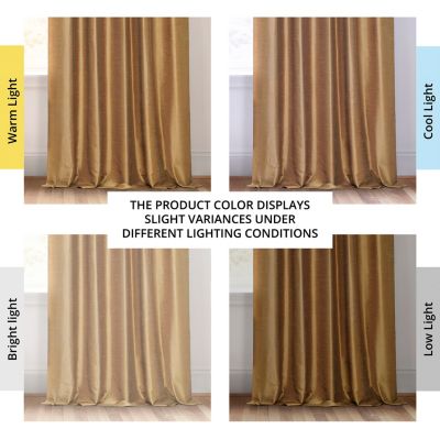Vintage Textured Faux Dupioni Silk Blackout Curtain