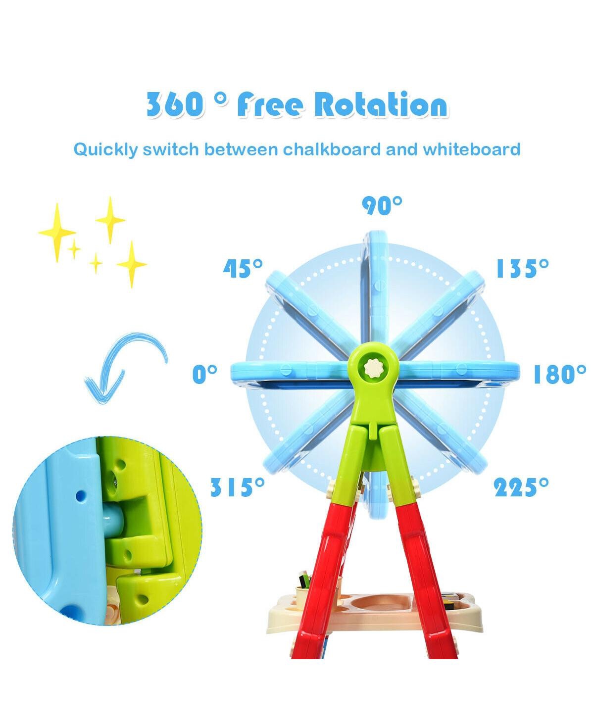 Mecale Height Adjustable Kids Art Easel Magnetic Double-Sided Board