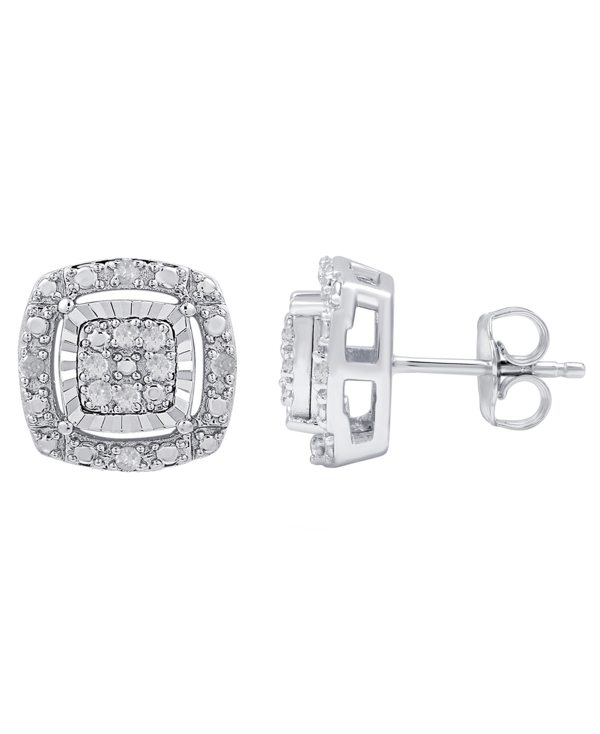 Marsala 2-Piece Diamond Earrings and Pendant Necklace Set (1/4 ct. t.w.) in Sterling Silver