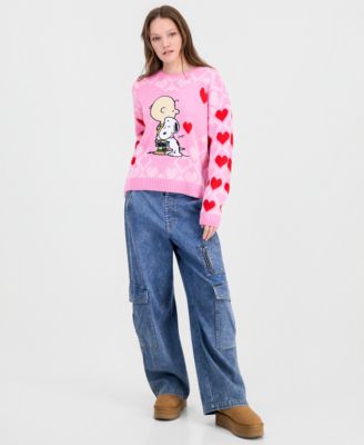 Juniors' Heart-Knit Charlie Brown Sweater