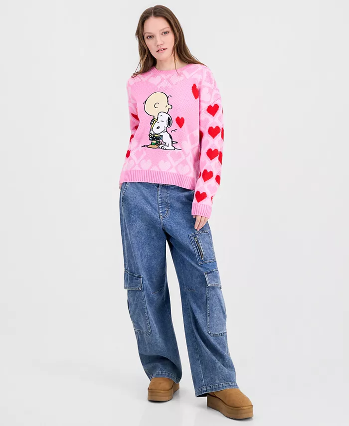 Juniors' Heart-Knit Charlie Brown Sweater - thumbnail 2