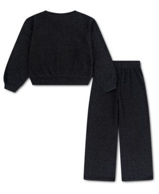 Girls' 2T-6X Waffle Knit Top and Pants, 2-Piece Set
