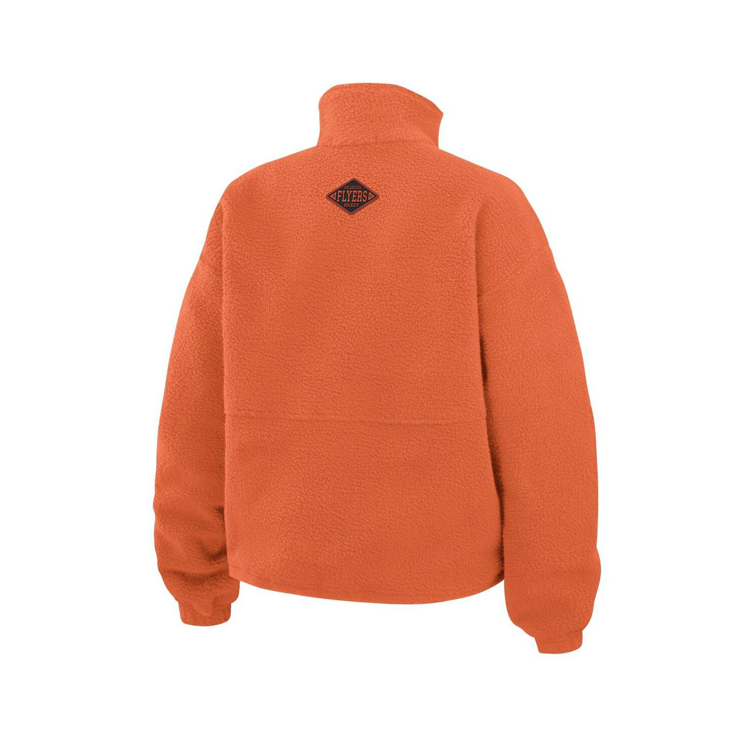 Women's Orange Philadelphia Flyers Polar Fleece Half-Zip Jacket