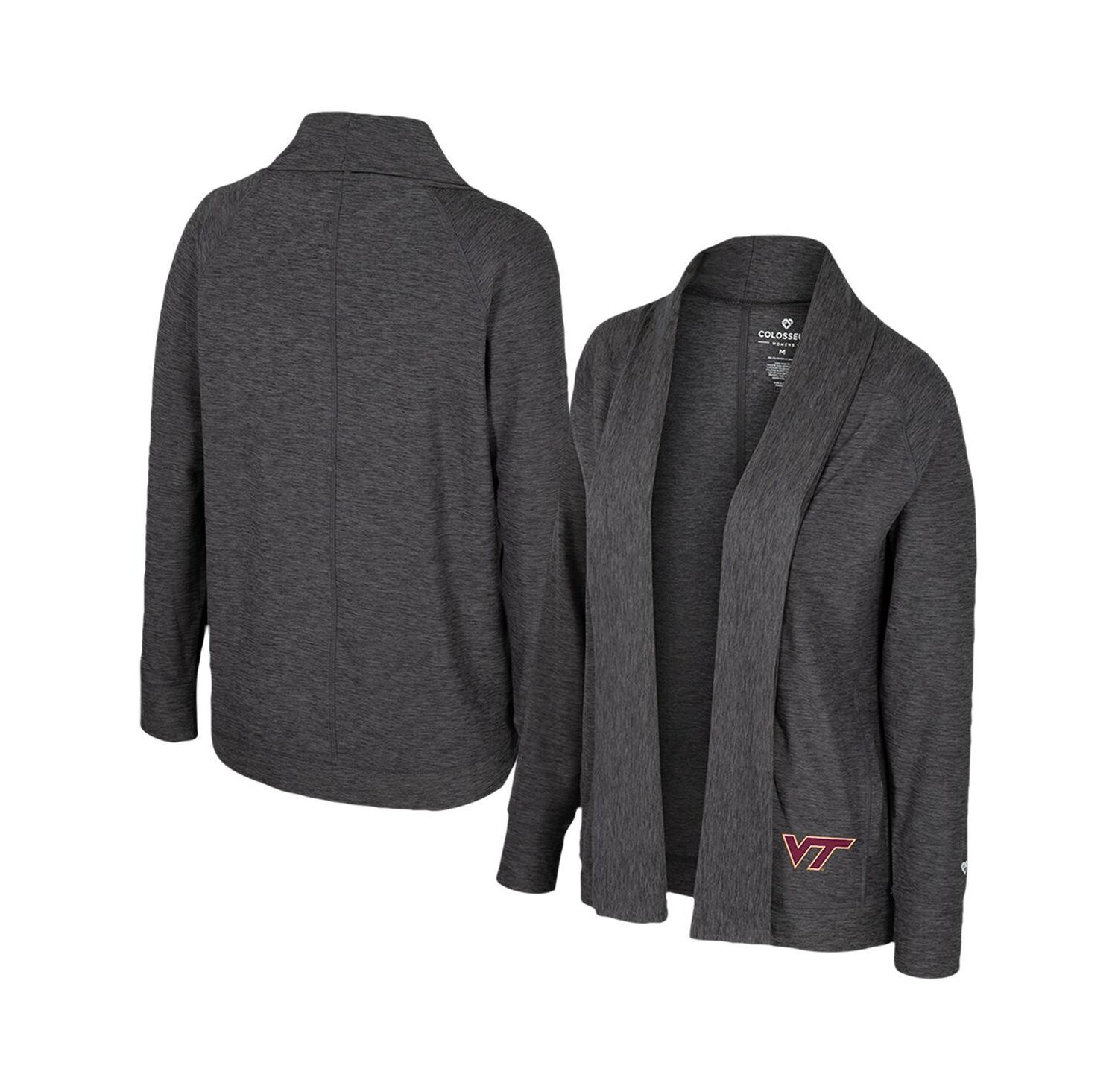 Women's Charcoal Virginia Tech Hokies Dash Cardigan