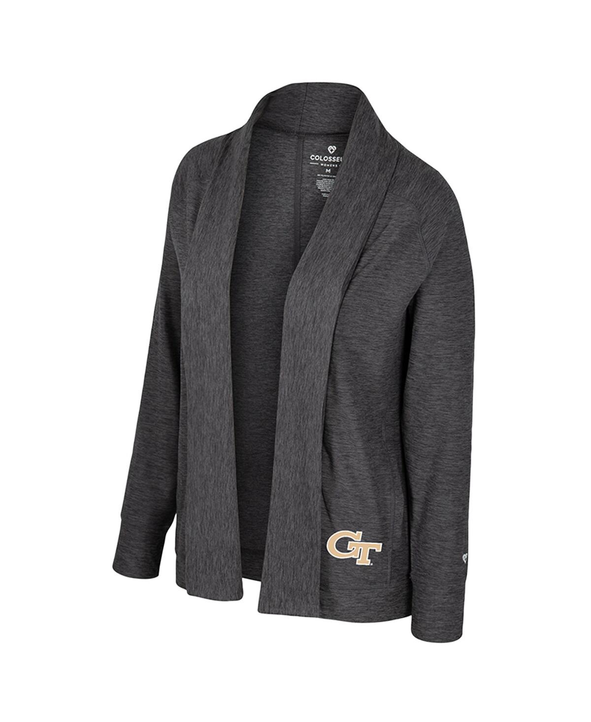 Colosseum Women's Charcoal Georgia Tech Yellow Jackets Dash Cardigan