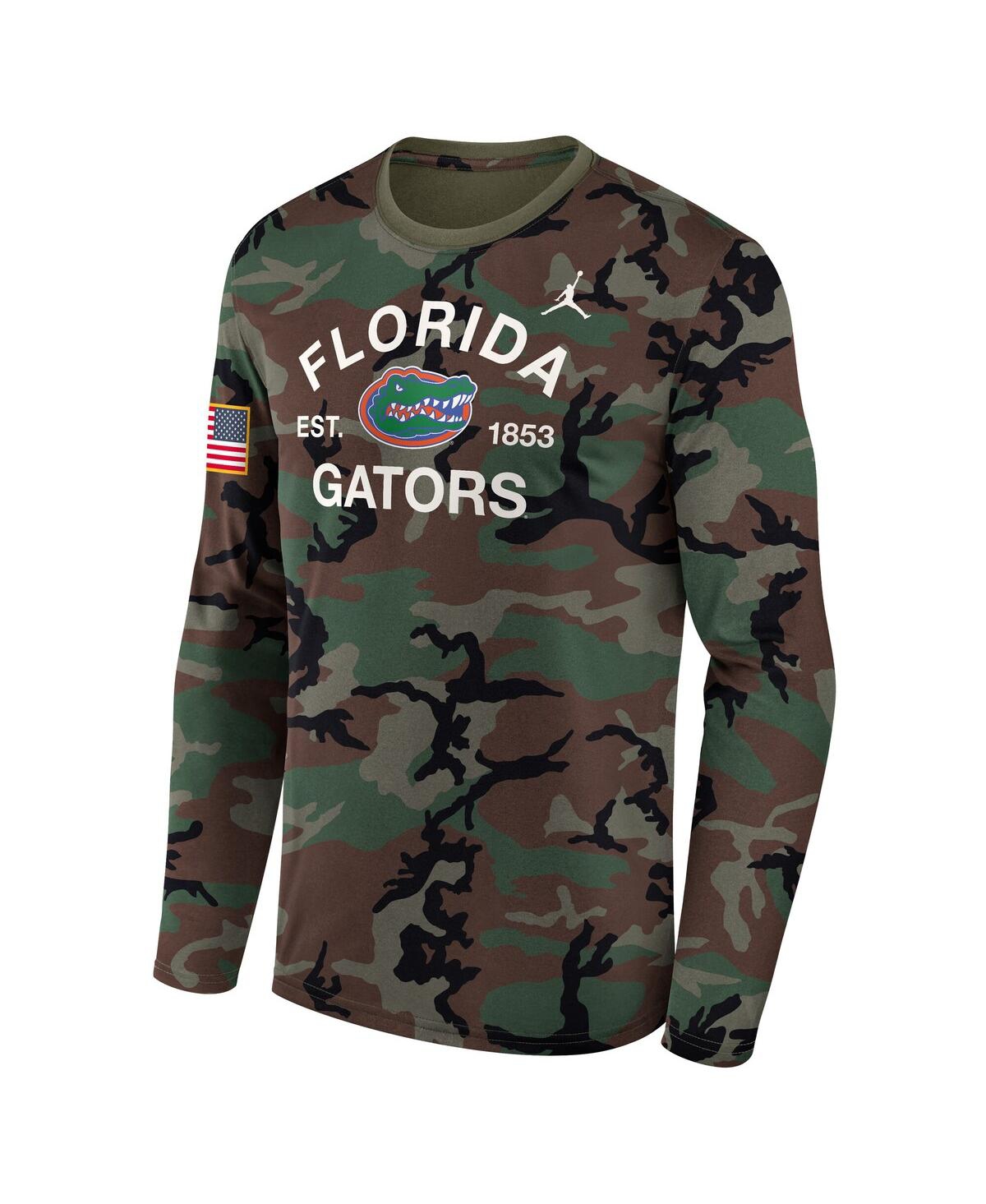 Jordan Men's Camo Florida Gators 2025 Military Appreciation Legend Dri-fit Long Sleeve T-Shirt