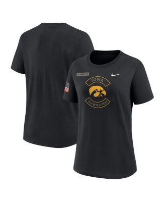 Nike - Women's Black Iowa Hawkeyes 2025 Military Appreciation Dri-FIT T-Shirt