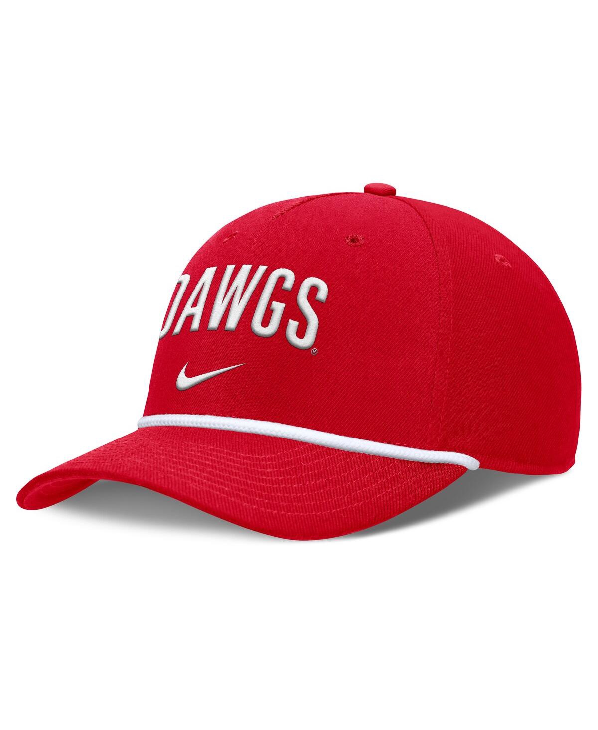 Nike Men's Red Georgia Bulldogs Rise Campus Adjustable Hat