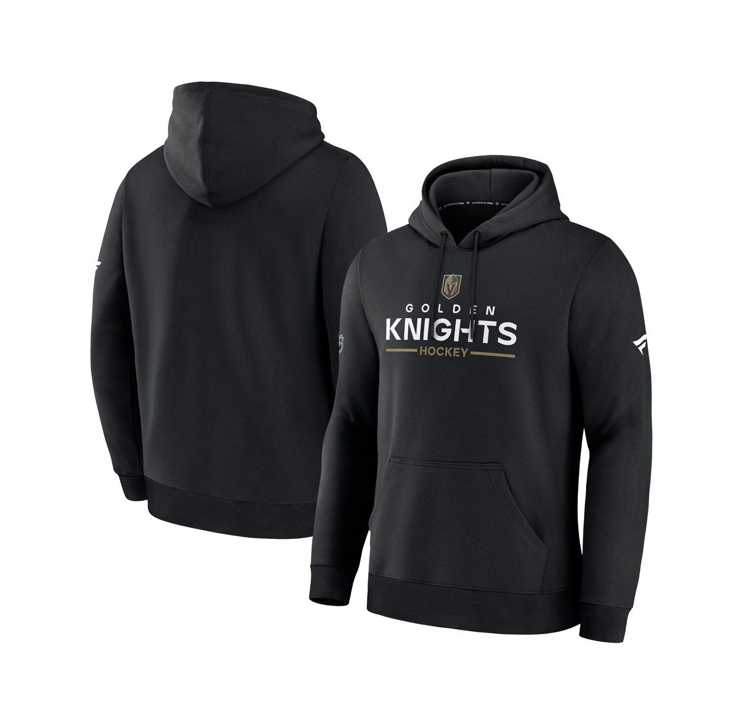 Men's Black Vegas Golden Knights Authentic Pro Primary Hoodie