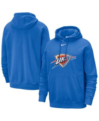Nike - Men's Blue Oklahoma City Thunder Essential Logo Club Pullover Hoodie