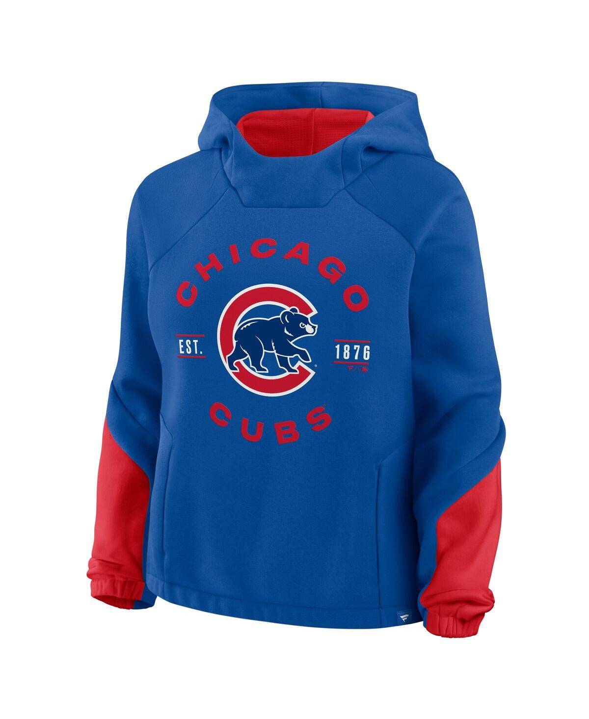 Fanatics Women's Royal Chicago Cubs Oversized Time to Win Pullover Hoodie