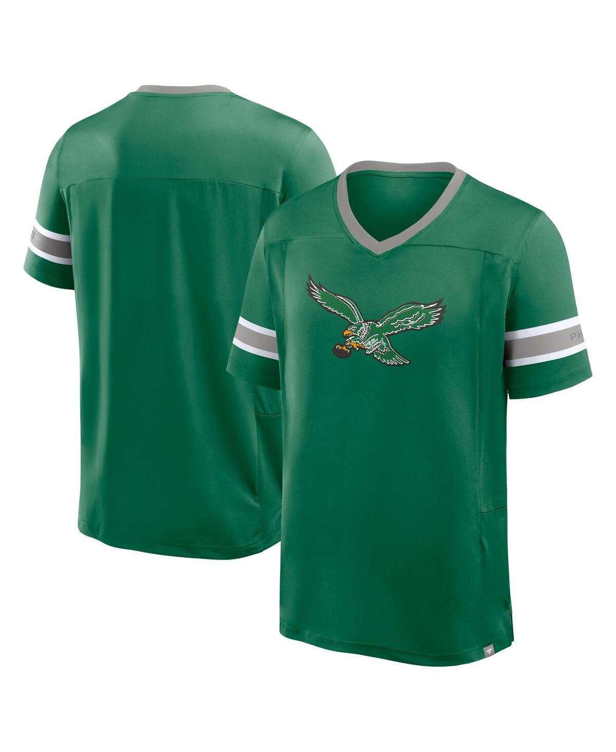 Fanatics Men's Kelly Green Philadelphia Eagles Hometown Premium Hashmark V-Neck T-Shirt