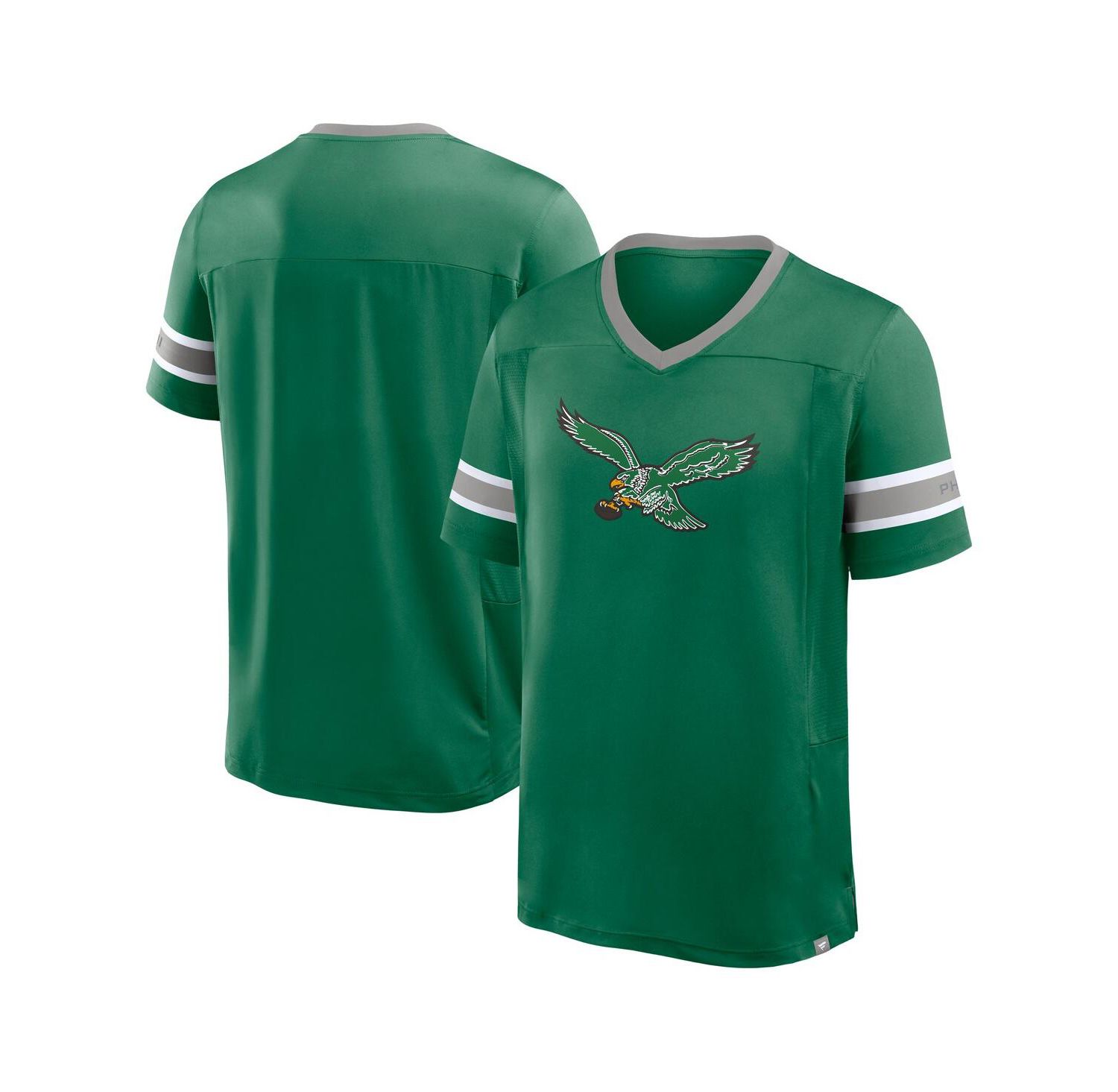 Men's Kelly Green Philadelphia Eagles Hometown Premium Hashmark V-Neck T-Shirt