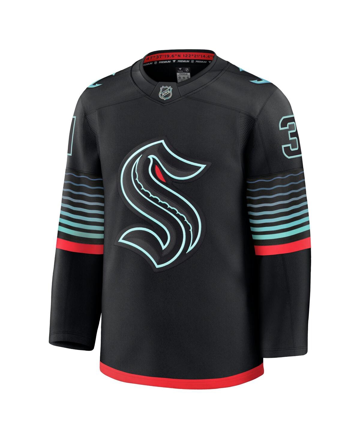 Fanatics Men's Philipp Grubauer Black Seattle Kraken Alternate Premium Player Jersey