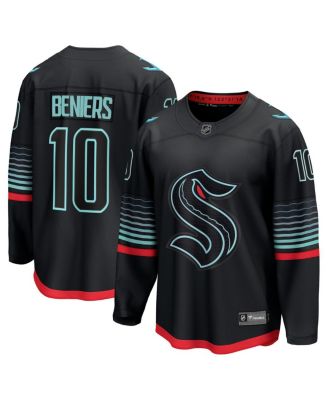 Fanatics - Men's Matty Beniers Black Seattle Kraken Alternate Breakaway Player Jersey