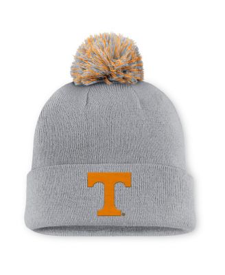 Nike - Men's Gray Tennessee Volunteers Primetime Peak Campus Cuffed Knit Hat with Pom