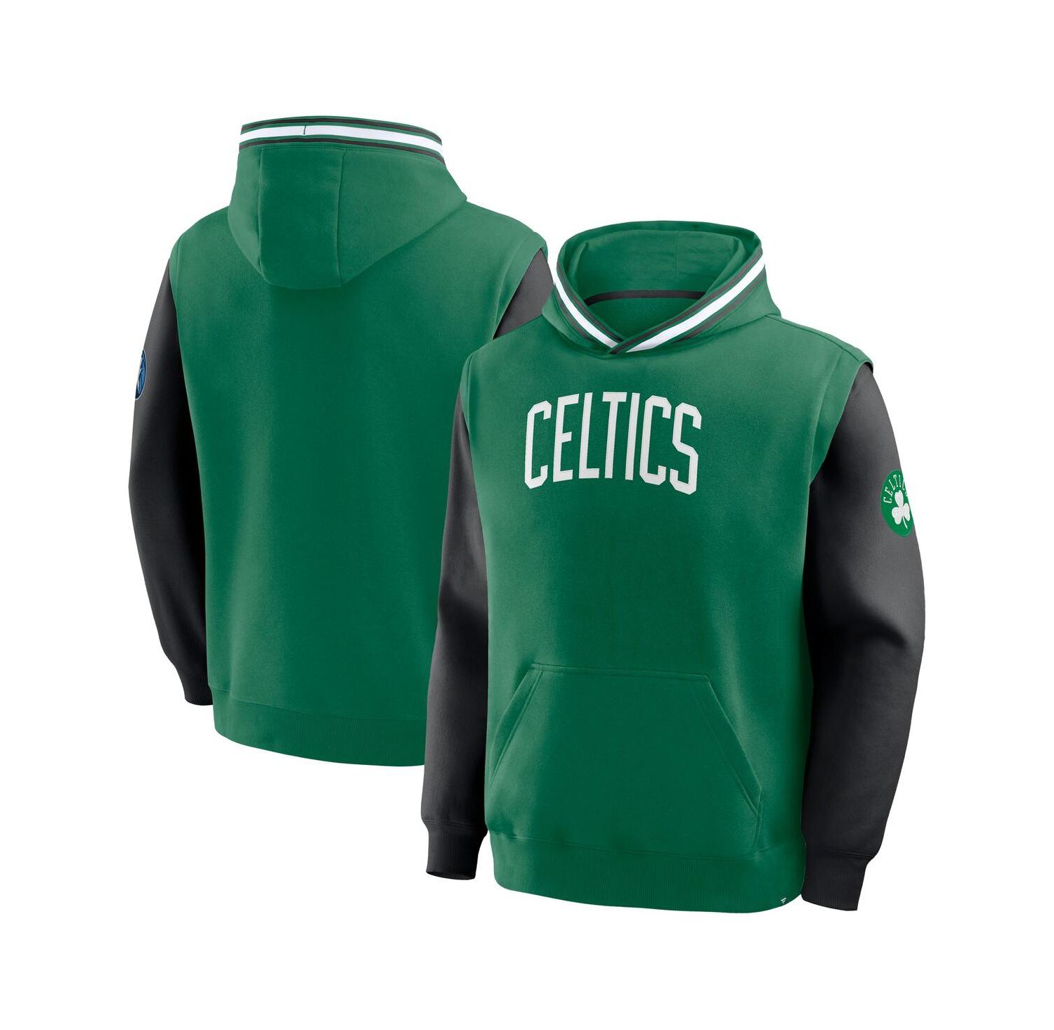 Men's Kelly Green/Black Boston Celtics Half Court Shot Clock Fastbreak Hoodie