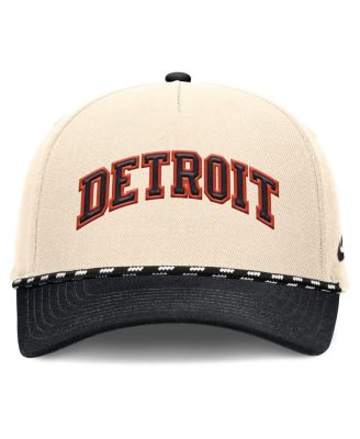 Men's Natural/Black Detroit Tigers Cooperstown Collection Rise Adjustable Hat