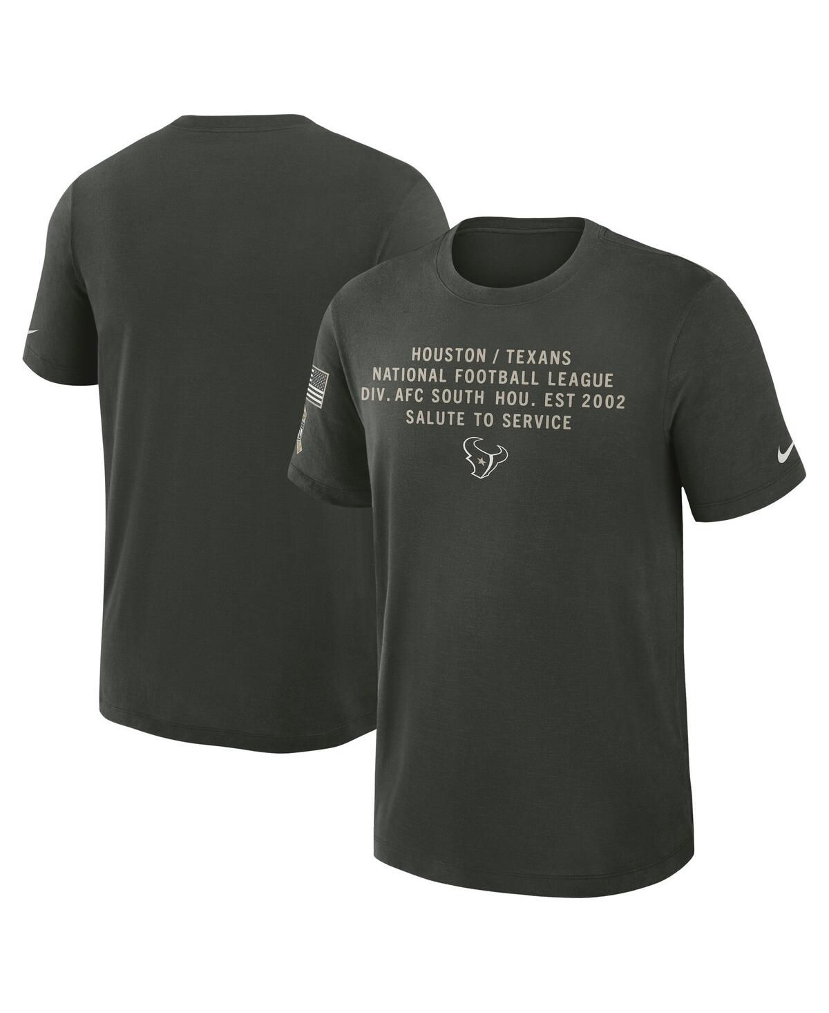 Мужская темно-зеленая футболка Houston Texans 2025 Salute to Service Sideline Slub Dri-FIT от Houston Texans 2025