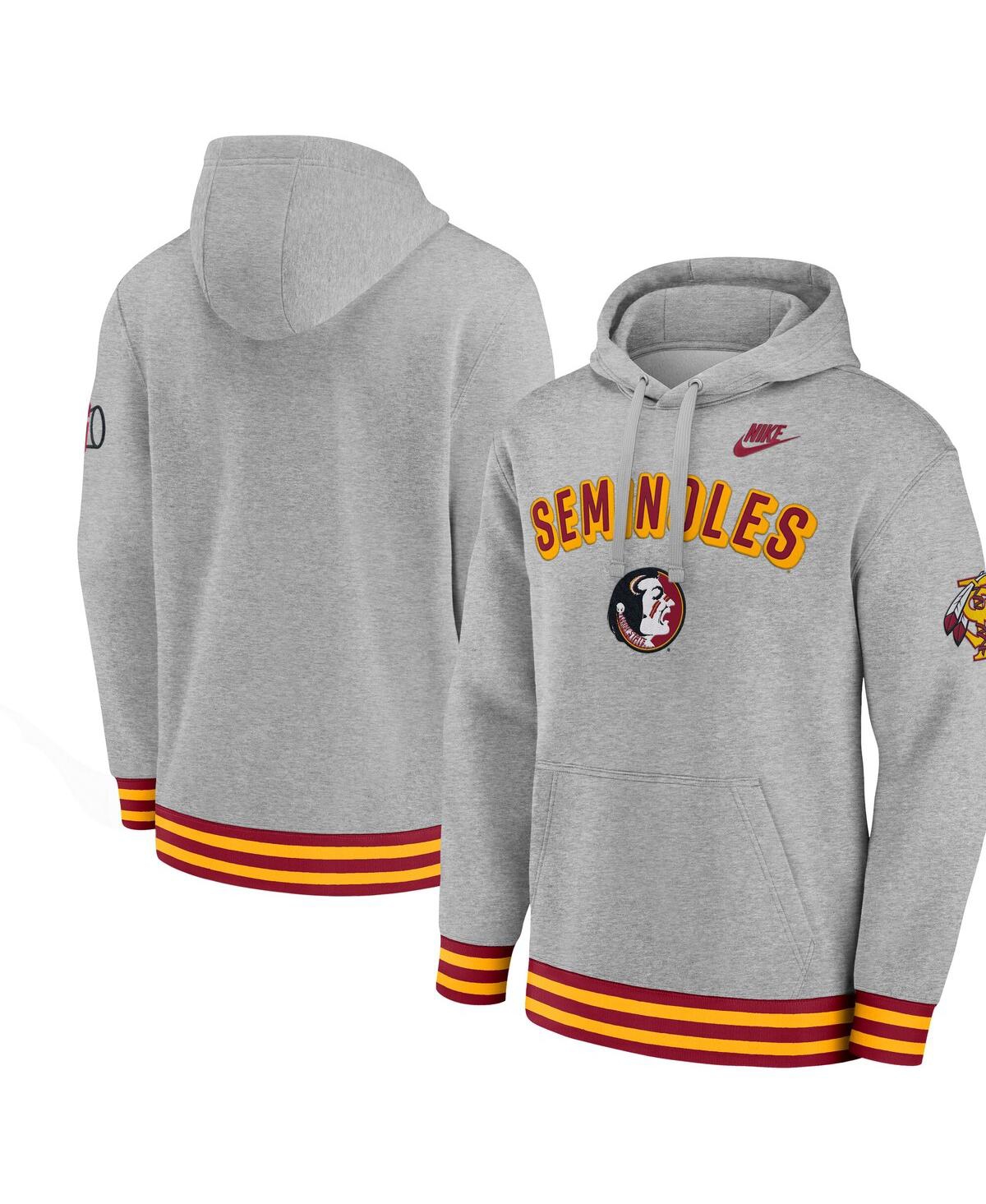 Nike Men's Heather Gray Florida State Seminoles Legacy Retro Pullover Hoodie