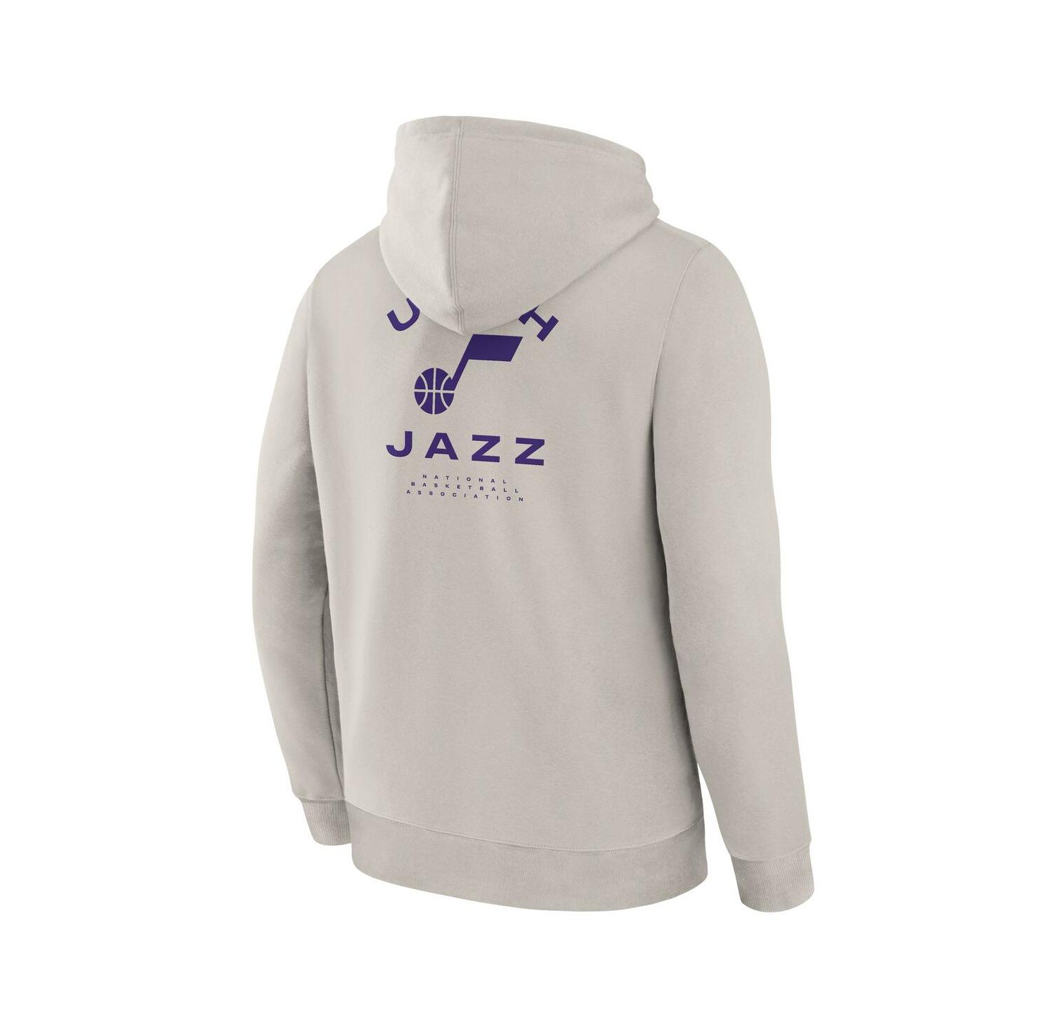 Men's Off White Utah Jazz Crossover Collection Blocked Shot Premium Pullover Hoodie