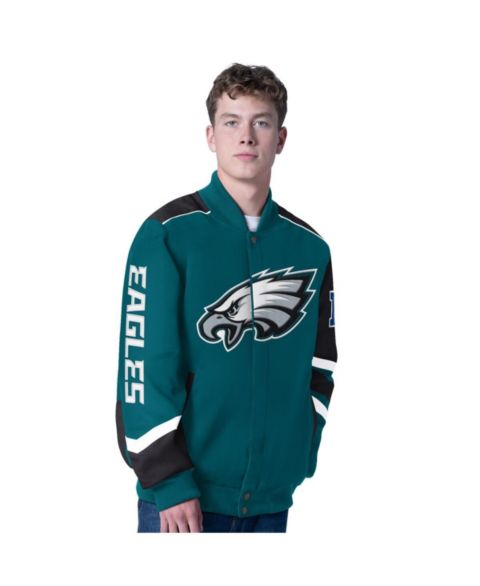 Мужская куртка G-III Sports by Carl Banks Midnight Green Philadelphia Eagles Prime Time Full-Zip Racing