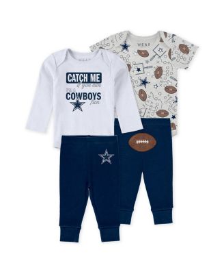 WEAR by Erin Andrews - Baby Boys and Girls Newborn 3-Piece Dallas Cowboys Turn Me Around Bodysuits and Pant Set