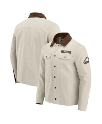 Fanatics - Men's NFL x Darius Rucker Collection by Tan Philadelphia Eagles Midweight Canvas Full-Button Jacket