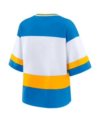 Women's Blue/White St. Louis Blues Jersey Style T-Shirt