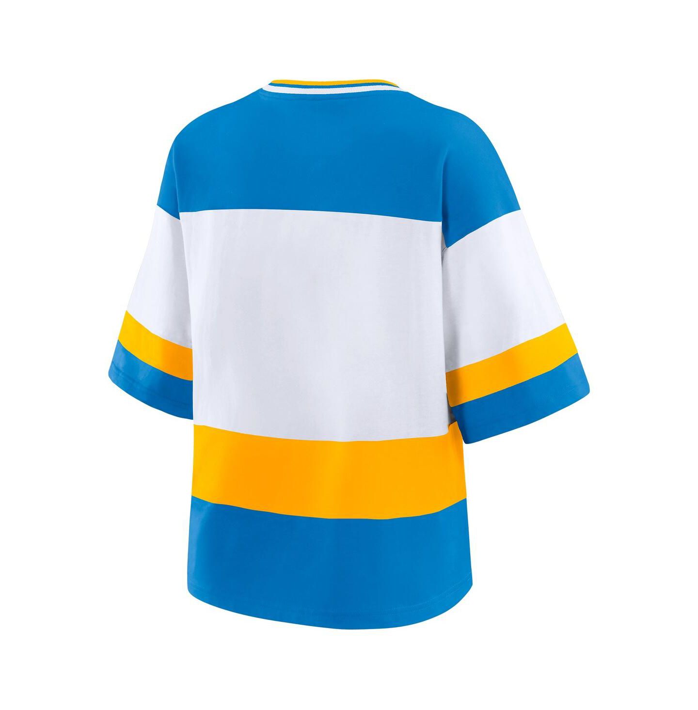 Женская футболка WEAR by Erin Andrews Blue/White St. Louis Blues Jersey Style — фото 3