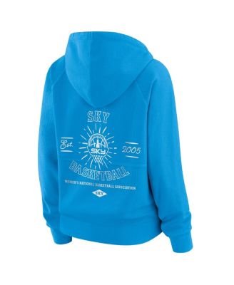Women's Sky Blue Chicago Sky Vintage Full-Zip Raglan Hoodie