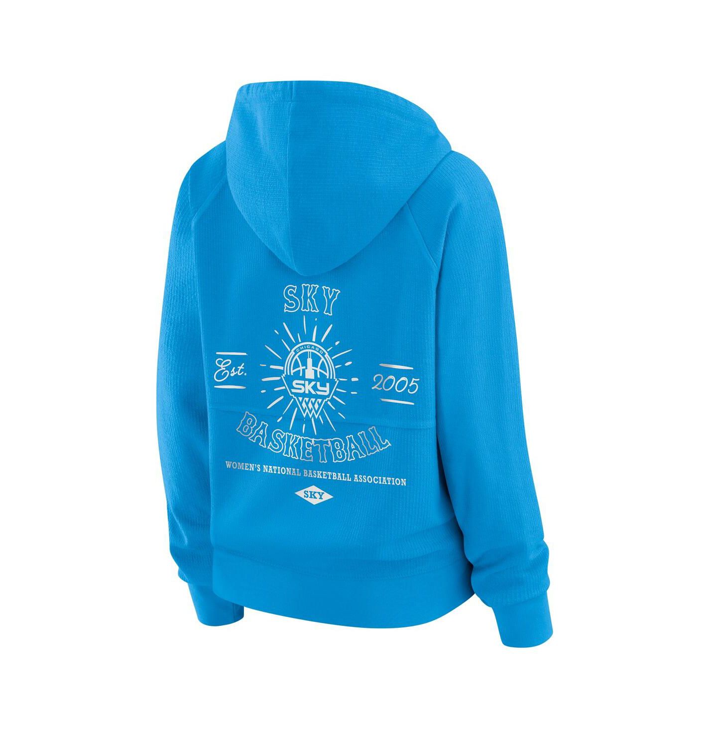 Женское худи WEAR by Erin Andrews Sky Blue Chicago Sky Vintage Full-Zip Raglan — фото 3