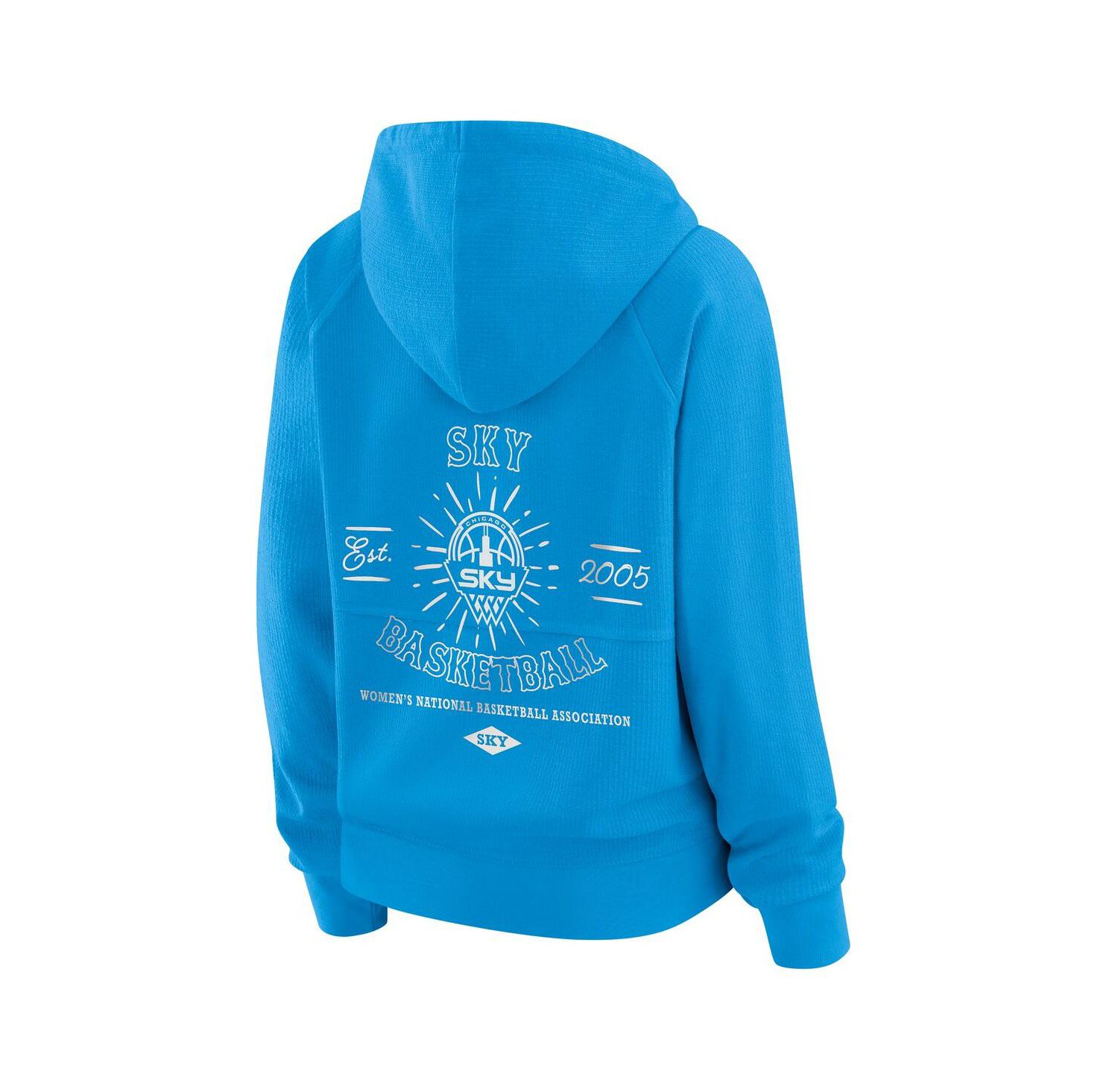 Women's Sky Blue Chicago Sky Vintage Full-Zip Raglan Hoodie