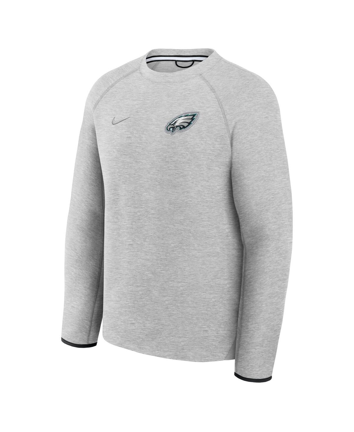 Nike Men's Heather Gray Philadelphia Eagles Tech Fleece Raglan Sweatshirt