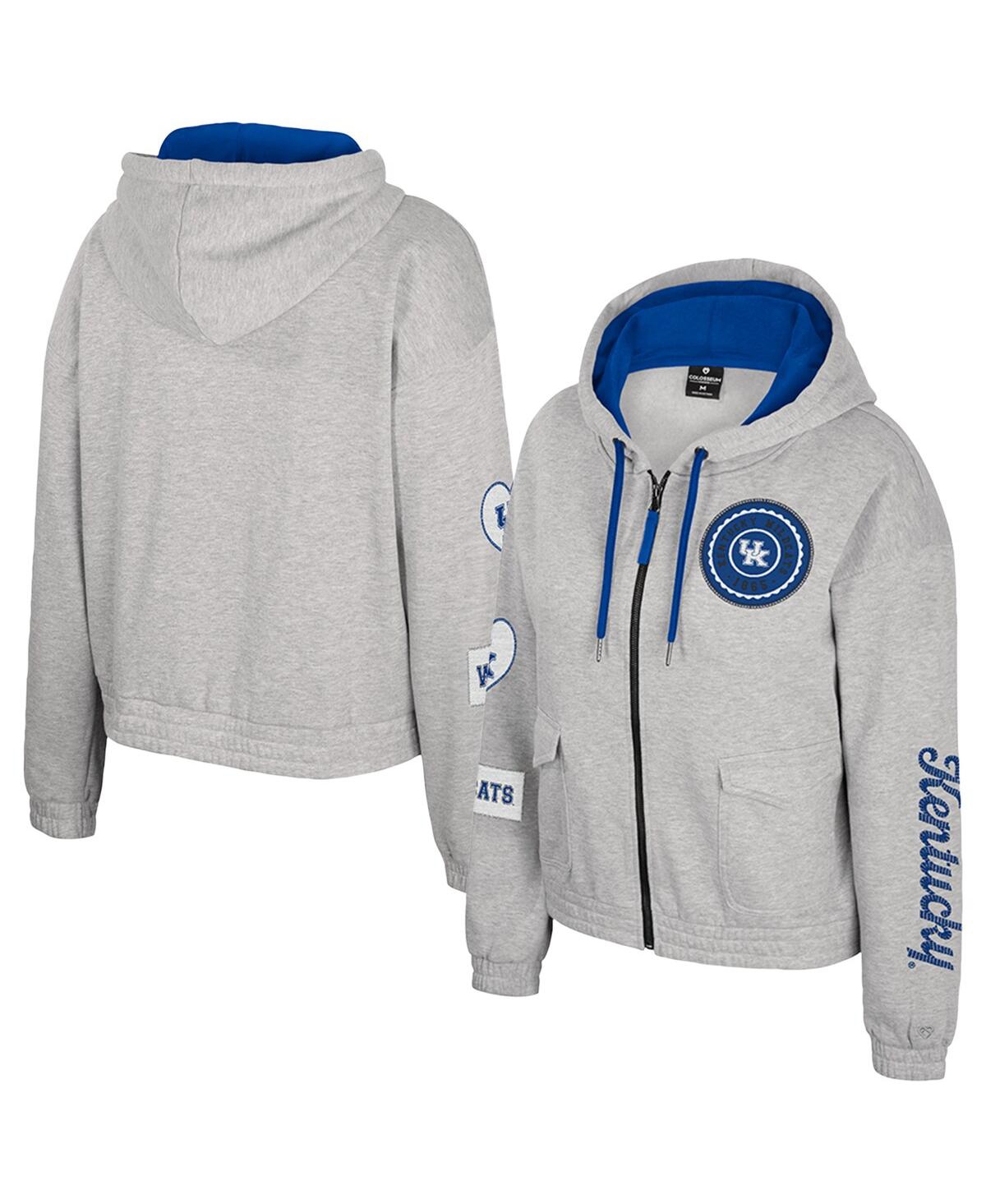 Colosseum Women's Gray Kentucky Wildcats Alfie Full-Zip Hoodie Jacket