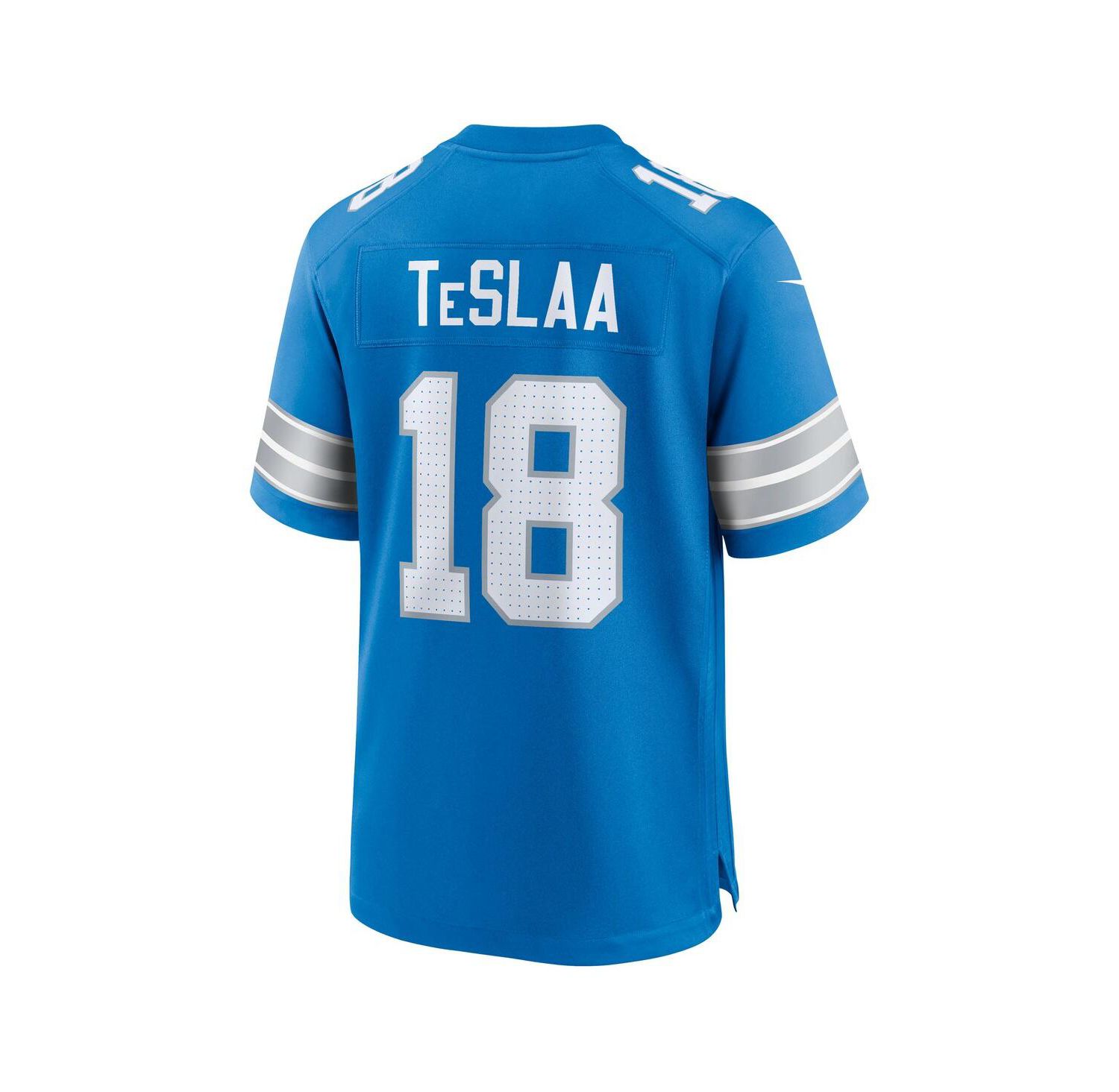 Men's Isaac TeSlaa Blue Detroit Lions Game Player Jersey