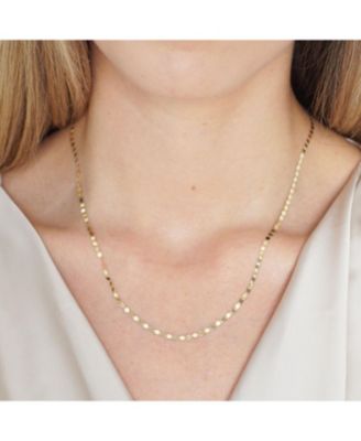 Disco Link Chain Necklace 14K Yellow Gold 24 inches