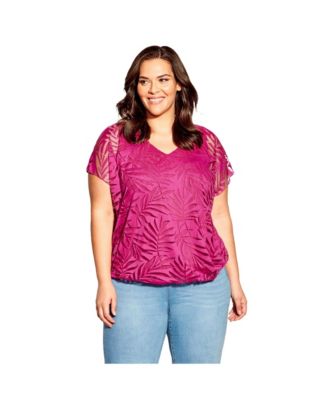 Women's Plus Size Elora Burnout Top