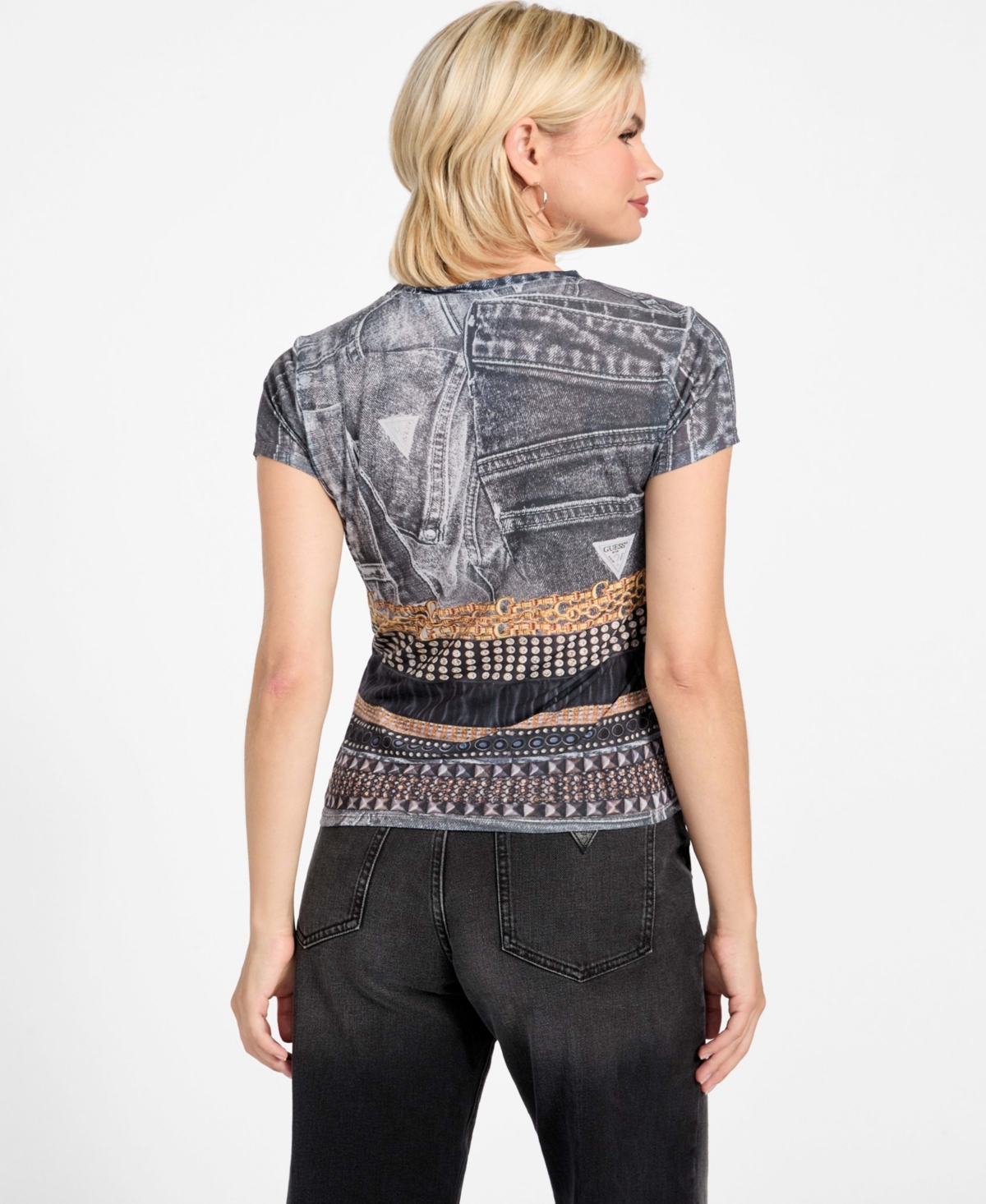 Guess Women's Belt Wrapped R5 Short-Sleeve Top